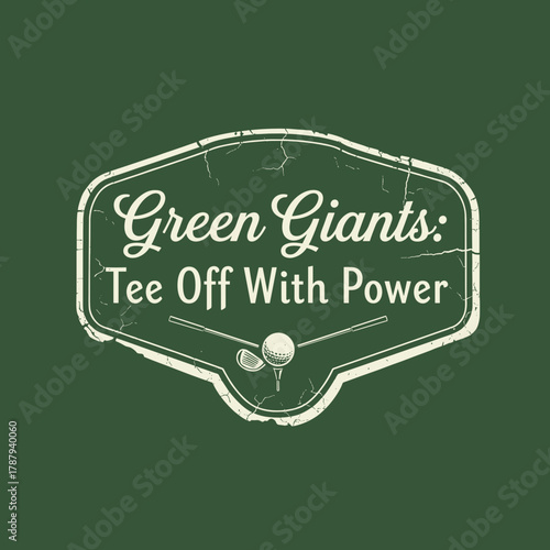 Green Giants Tee Off With Power Golf Logo Design.