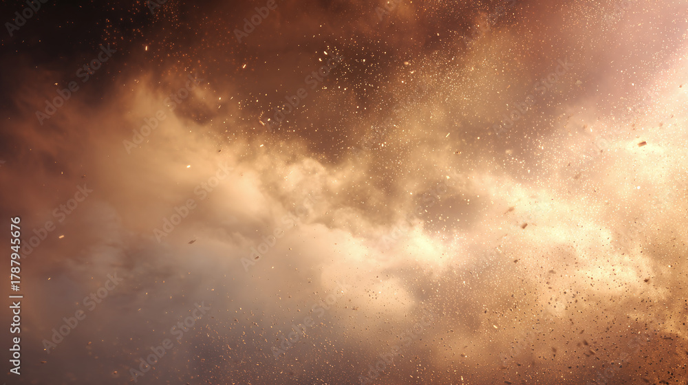 Fototapeta premium Celestial Phenomenon: Abstract of clouds with a radiant glow, capturing a dramatic atmosphere