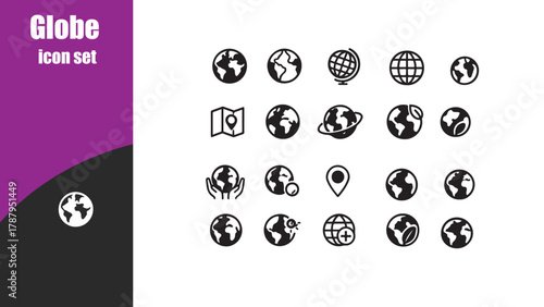 Globe  icon set