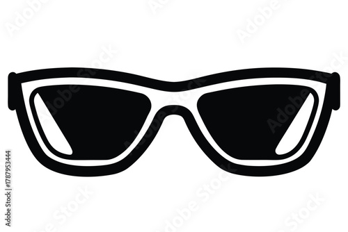 eye protection glasses  vector icon silhouette