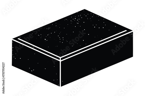 concrete block vector icon silhouette