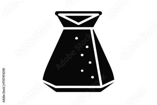 cement bag vector icon silhouette