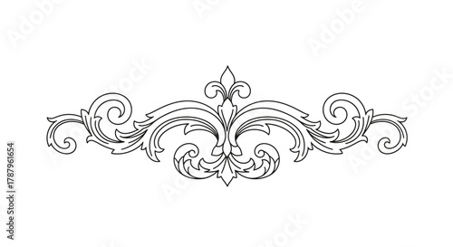 Elaborate calligraphic flourish for elegant designs and decorative embellishments showcasing