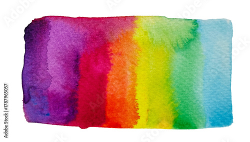 Brush line. Vector rainbow paint brush spot, highlighter line or felt-tip pen marker. Ink smudge abstract shape stains with texture