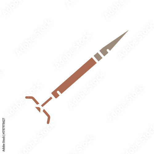 anti tank guided missile black line icon. Vector isolated element