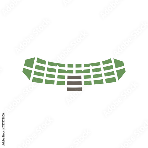 radar station color flat icon. Vector isolated element