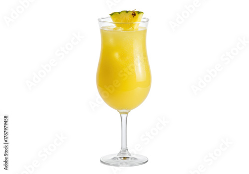 Isolated fruit drink, tropical cocktail, refreshing summer beverage, alcoholic drink