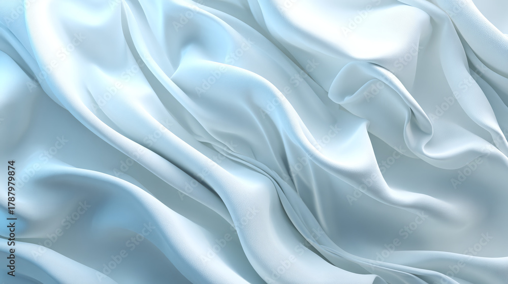 Fototapeta premium Flowing fabric creating beautiful and elegant forms with light effects