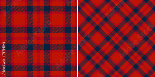 Plaid background check of tartan fabric vector with a texture pattern textile seamless. Set in fashionable colors. Elegant tablecloths for special occasions.