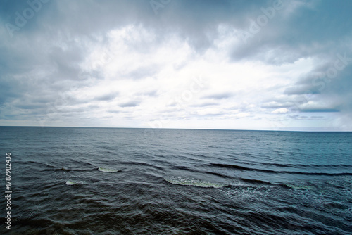 Baltic sea coast in serene afternoon.