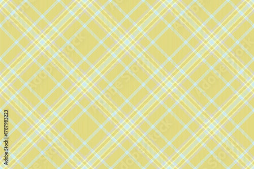 List plaid check seamless, track background textile vector. Dog tooth pattern fabric texture tartan in yellow and light colors.