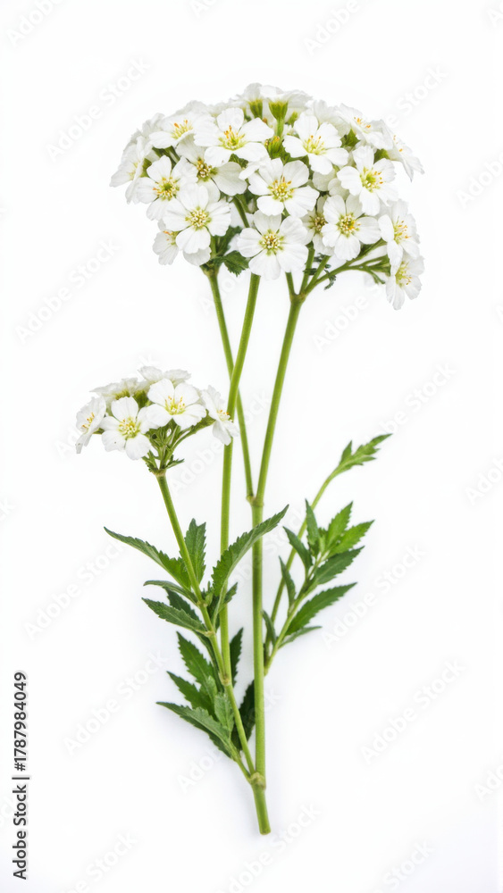 Fototapeta premium Pure White Candytuft (Iberis) Flowers Isolated on a White Studio Background