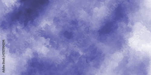 A bright blue sky background is filled with white summer clouds, creating a calm weather cloudscape