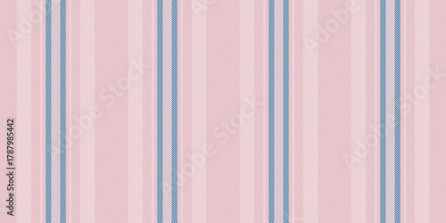Pomposition fabric texture pattern, trim vertical lines textile. Surchase vector background seamless stripe in light and cyan colors.