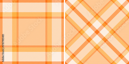 Plaid fabric vector of background check tartan with a pattern seamless texture textile. Set in light colors for english fashion trends in season.