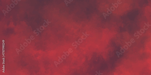 Abstract red background with fiery orange clouds, dark smoke texture, and light pattern resembling a hot space explosion