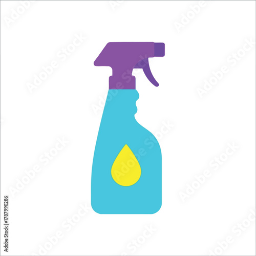 Bright spray bottle cleaning liquid icon