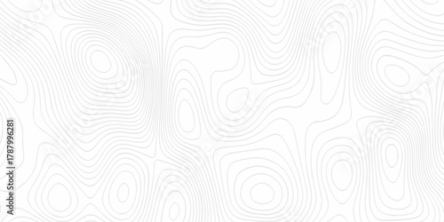 Vector geographic contour mounted map background. Abstract minimal discovery vector topo map creative discovery White wave grid stripe line map topography. 
