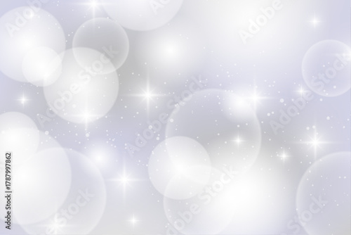 キラキラ輝くシルバーの光と幻想的なぼかし背景