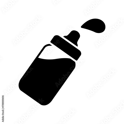 Milk bottle icon design template