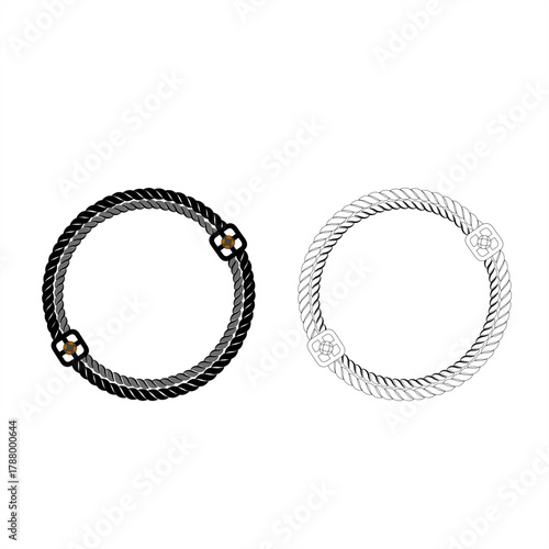 Agal arab headwear. Traditional Middle Eastern cultural icon outline vector

