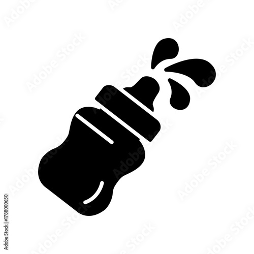 Milk bottle icon design template