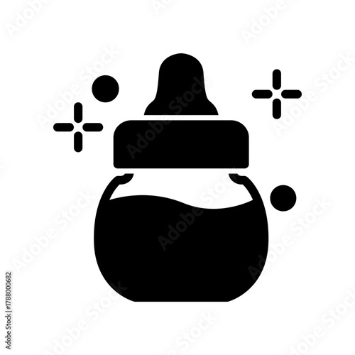 Milk bottle icon design template