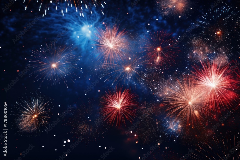 Fototapeta premium Fireworks backgrounds universe outdoors.