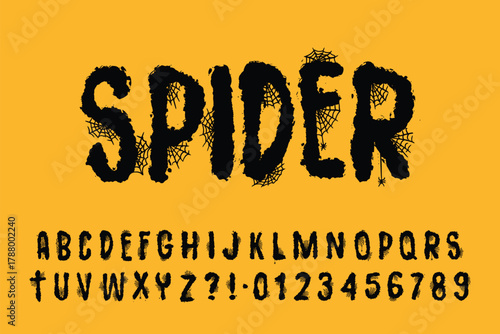 Spider Web Spooky Horror Display Font