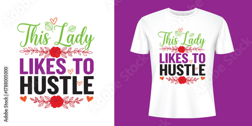 T-shirt design concept for men's casual fashion apparel using a vector print template on blank cotton textile