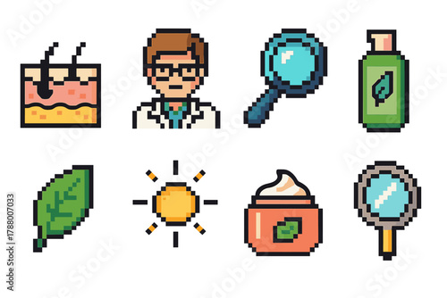 Skincare and beauty linear icon set. Simple, outlined beauty care icons collection