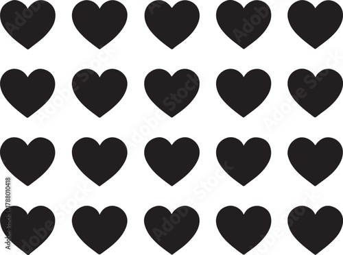 Minimal heart background design in bold silhouette style, perfect for romantic themes.