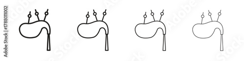 Bagpipes icon. Simple graphic element set