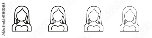 Bride icon. Simple graphic element set