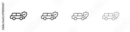 Car insurance icon. Simple graphic element set