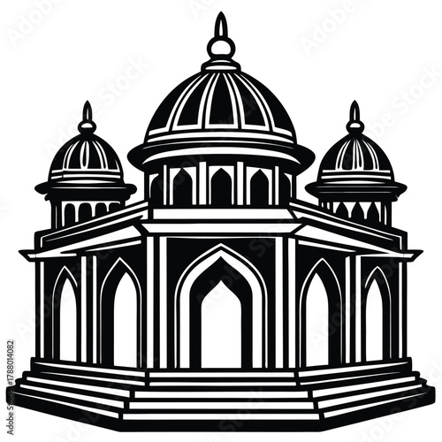 vector illustration of a cage with birds