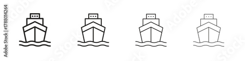 Cargo ship icon. Simple graphic element set