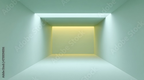 Wallpaper Mural Modern minimalist interior with soft lighting and geometric shapes creating a serene space for relaxation and creative thinking in soft pastel tones Torontodigital.ca