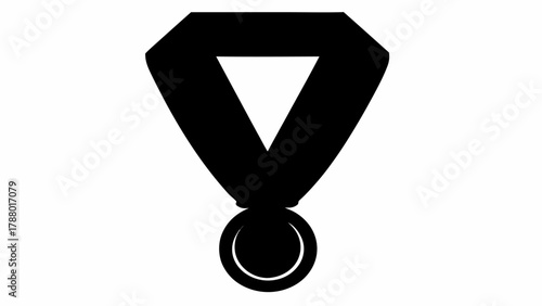 Elegant award medal with ribbon symbolizing achievement recognition and victory celebration for top performers