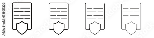 Contract coverage icon. Simple graphic element set