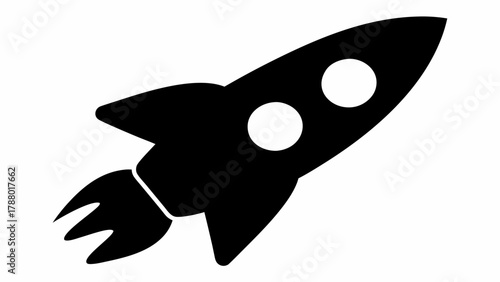 Dynamic rocket blasting off into the future, symbolizing progress, innovation, and ambitious goals achieved with speed and precision.