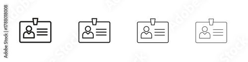 Credential icon. Simple graphic element set