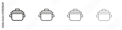 Crock pot icon. Simple graphic element set