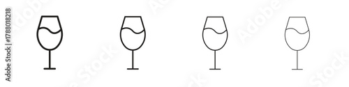 Cup of wine icon. Simple graphic element set