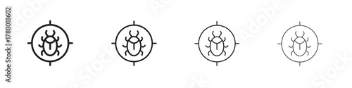 Debug icon. Simple graphic element set