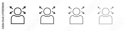 Decision making icon. Simple graphic element set