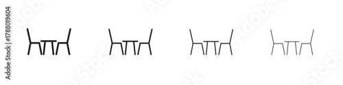 Dining table icon. Simple graphic element set