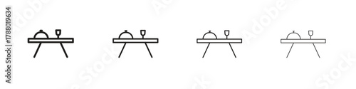 Dining table icon. Simple graphic element set