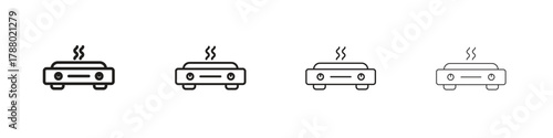 Electric hot plate icon. Simple graphic element set