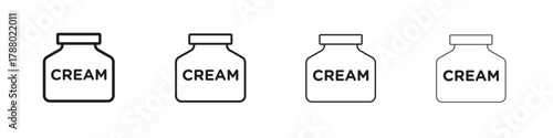 Facial cream icon. Simple graphic element set